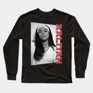 aaliyah classic portrait Long Sleeve T-Shirt